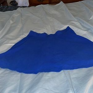 Blue flared mini skirt
